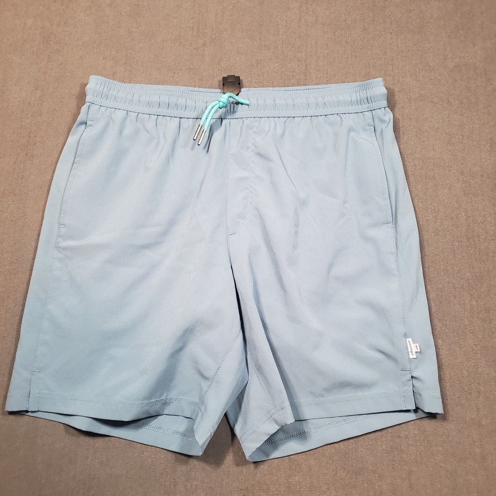 Maamgic Swim Trunks Mens Size Large Light Blue Quick Dry Mesh Lined‎ Shorts